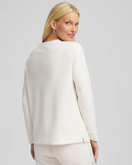 English Cream Zenergy® Rhinestone Pullover Top