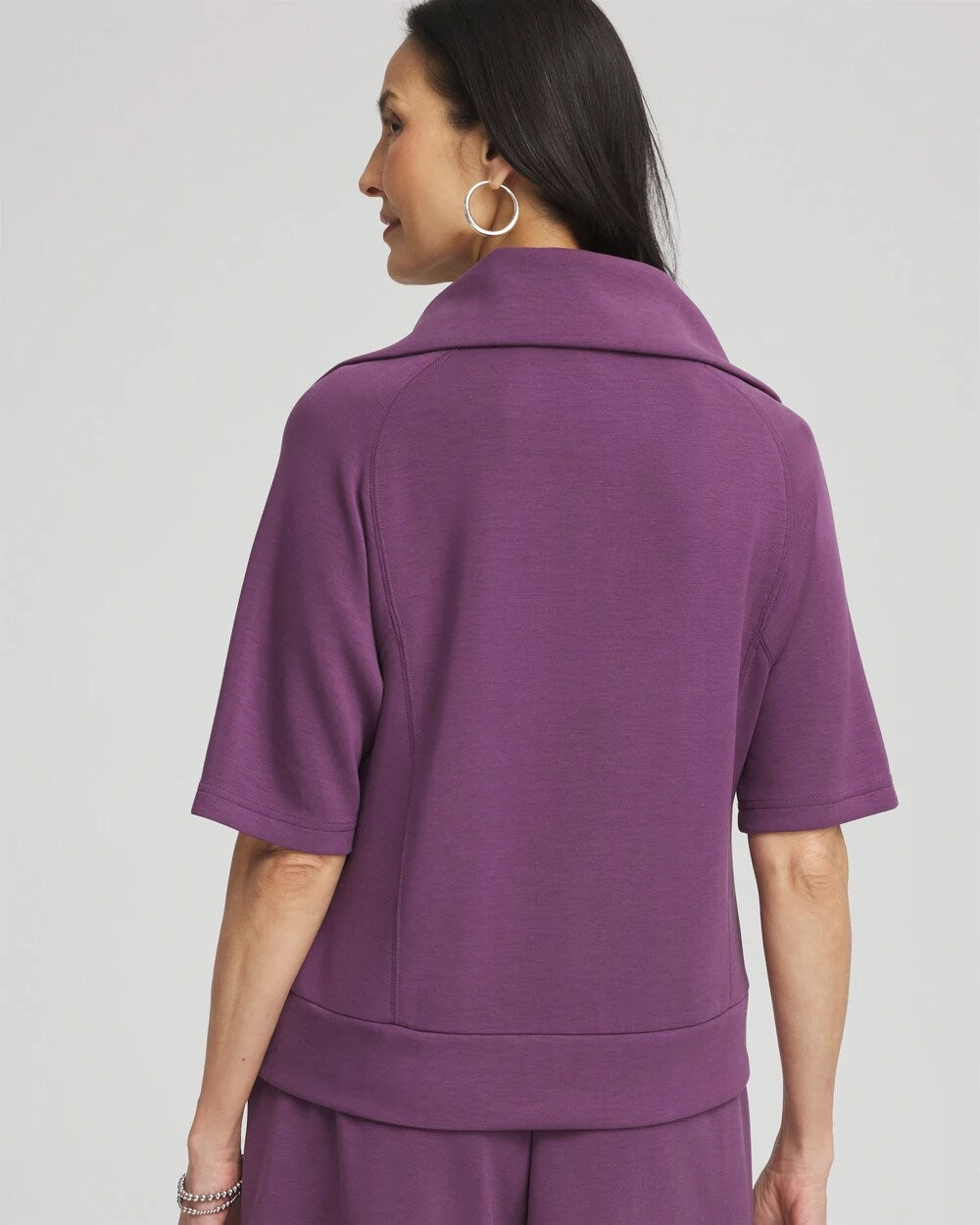 Washed Grape Zenergy® Soft Half-Zip Top