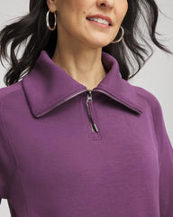 Washed Grape Zenergy® Soft Half-Zip Top