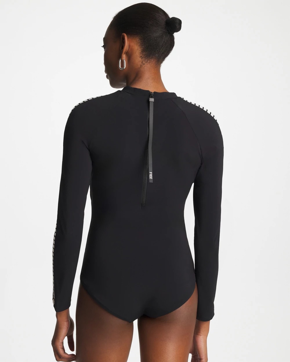 Black/White Gottex Coco Long Sleeve One Piece