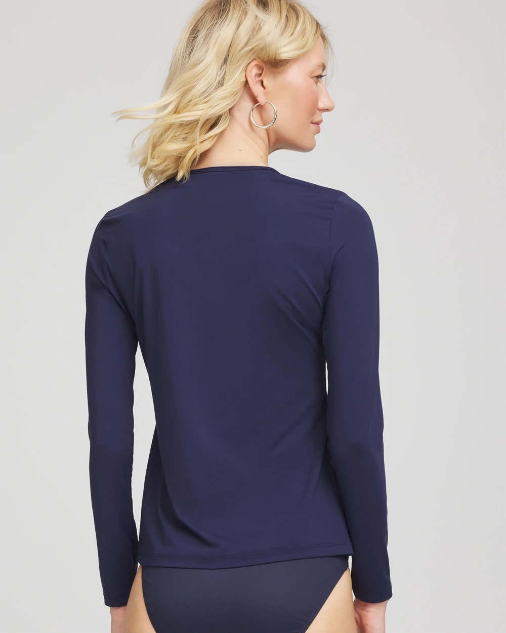 Navy Gottex Long-Sleeve Swim Shirt