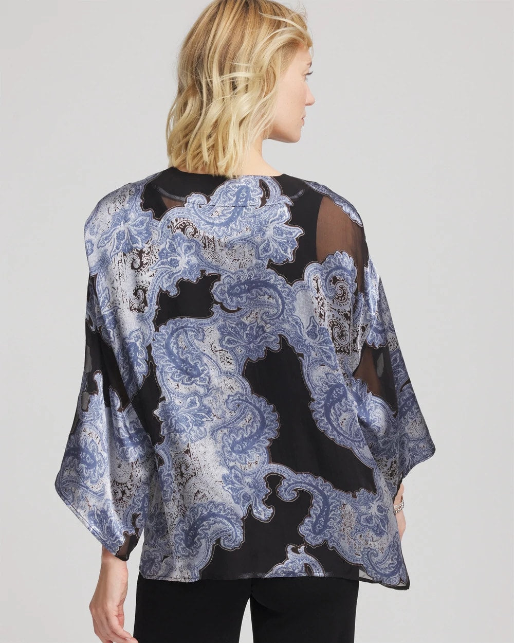 Canyon Blue Travelers™ Collection Paisley Burnout Jacket