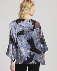 Canyon Blue Travelers™ Collection Paisley Burnout Jacket