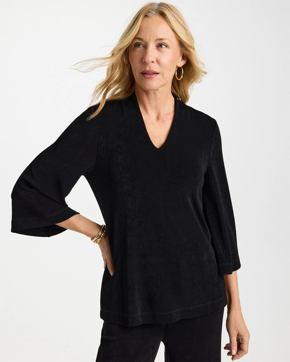 Travelers Black Travelers™ V-Neck Kimono Top