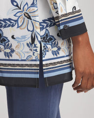 Canyon Blue Travelers™ Collection Paisley Mesh Shirt Jacket