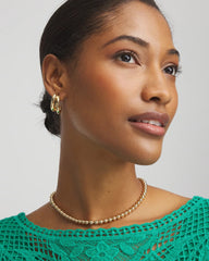 Gold Golden Beaded Necklace