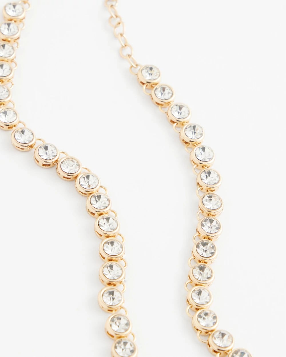 Gold Goldtone Tennis Necklace