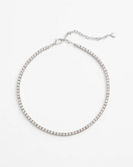 Silver Silver Tennis Necklace