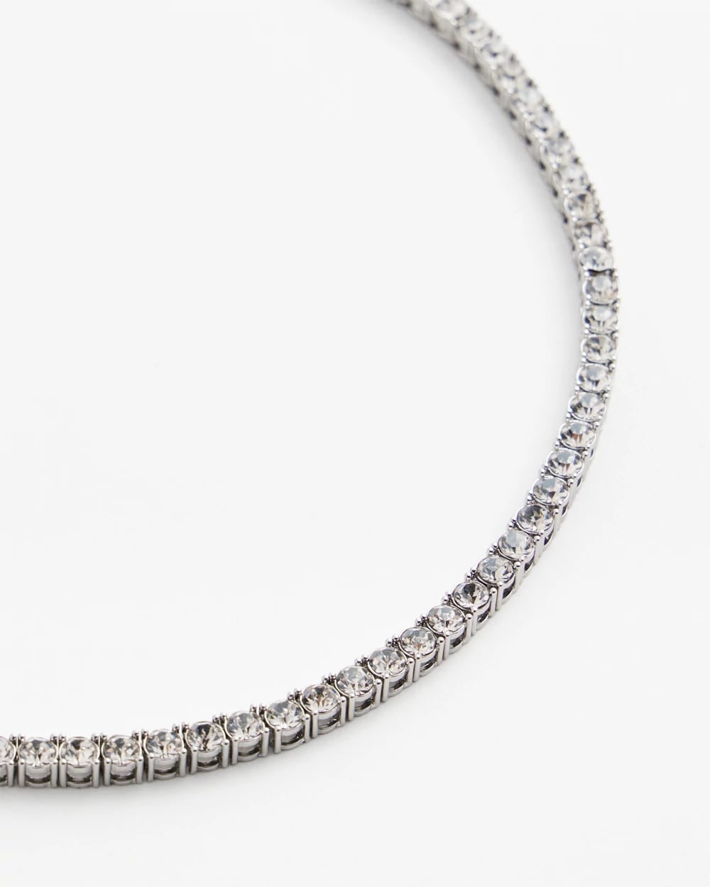 Silver Silver Tennis Necklace