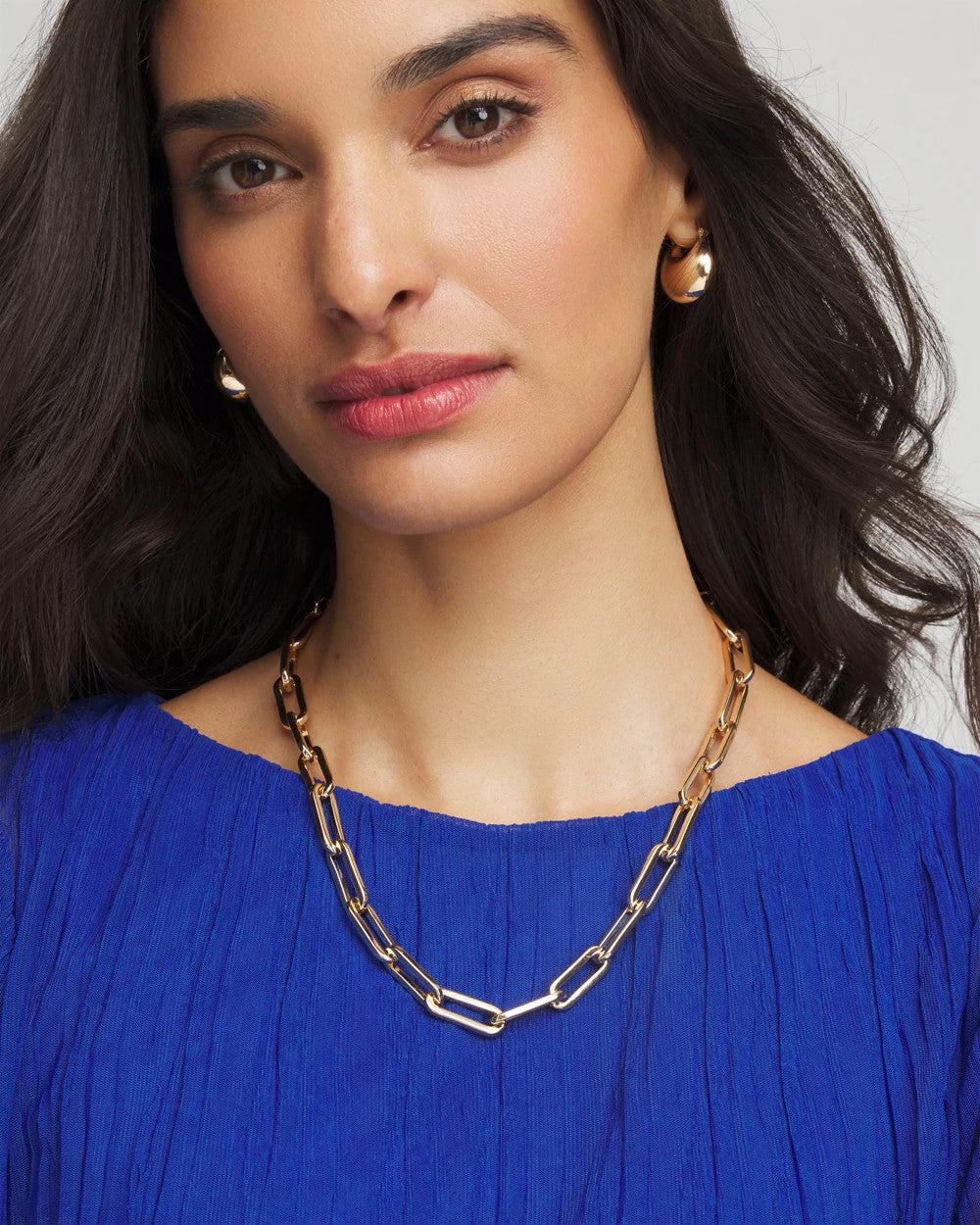 Gold Convertible Three-Strand Chain Necklace