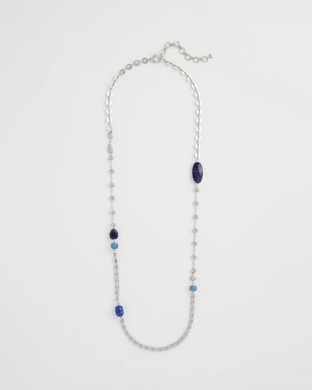 Blue Blue Accent Long Single Strand Necklace