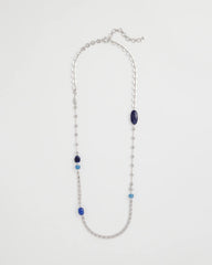 Blue Blue Accent Long Single Strand Necklace