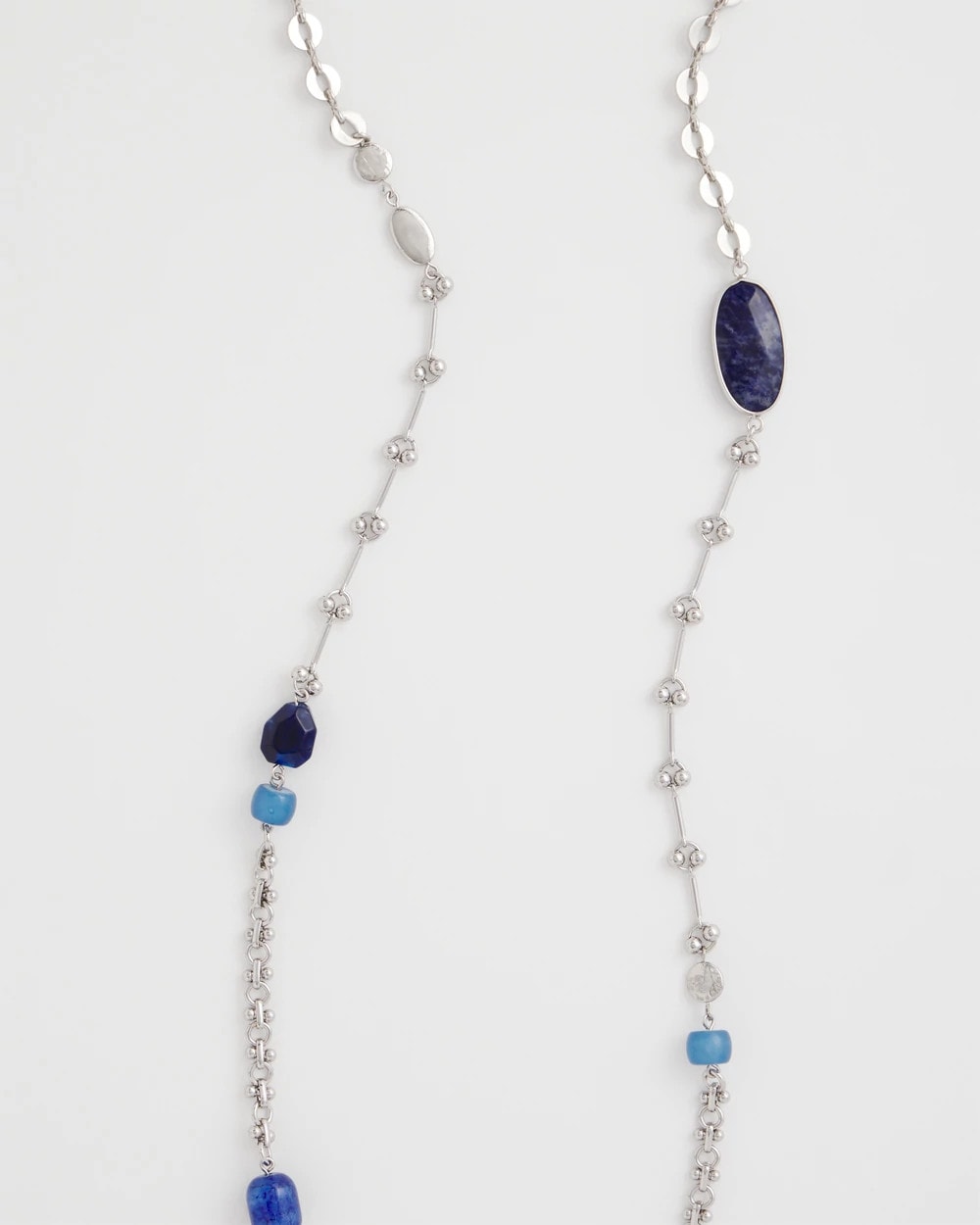 Blue Blue Accent Long Single Strand Necklace