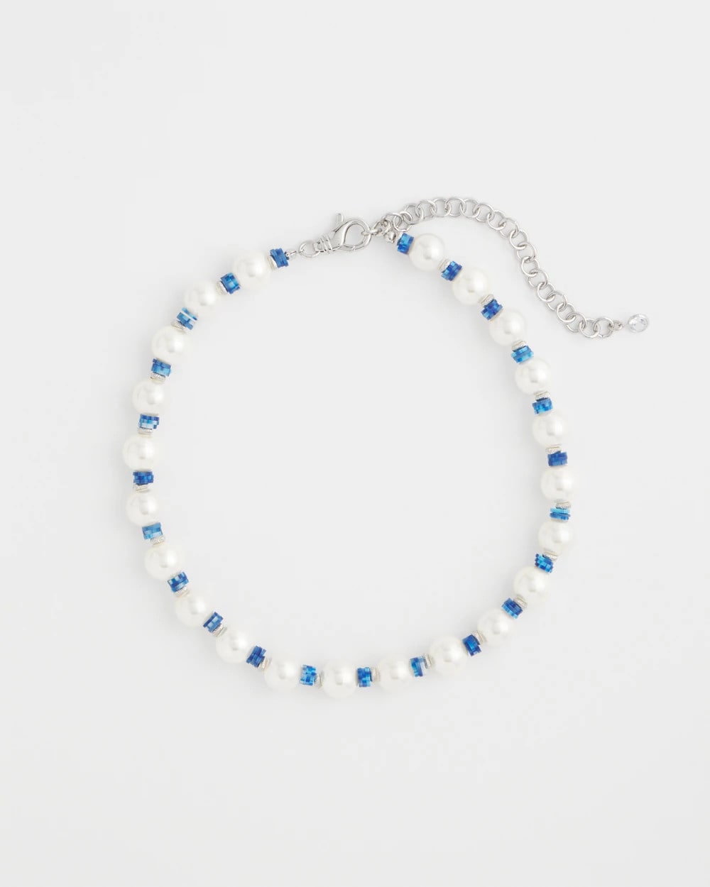 Blue Short Pearl Blue Necklace