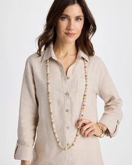 Neutral Neutral Long Layering Necklace