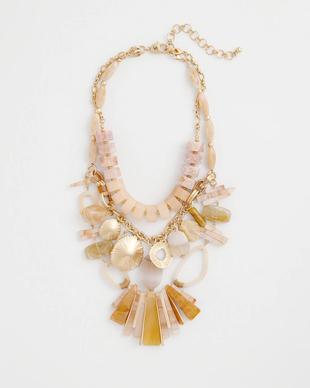 Neutral Chico's Originals Neutral Stone Bib Necklace