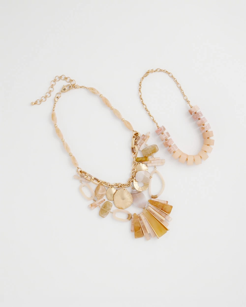 Neutral Chico's Originals Neutral Stone Bib Necklace