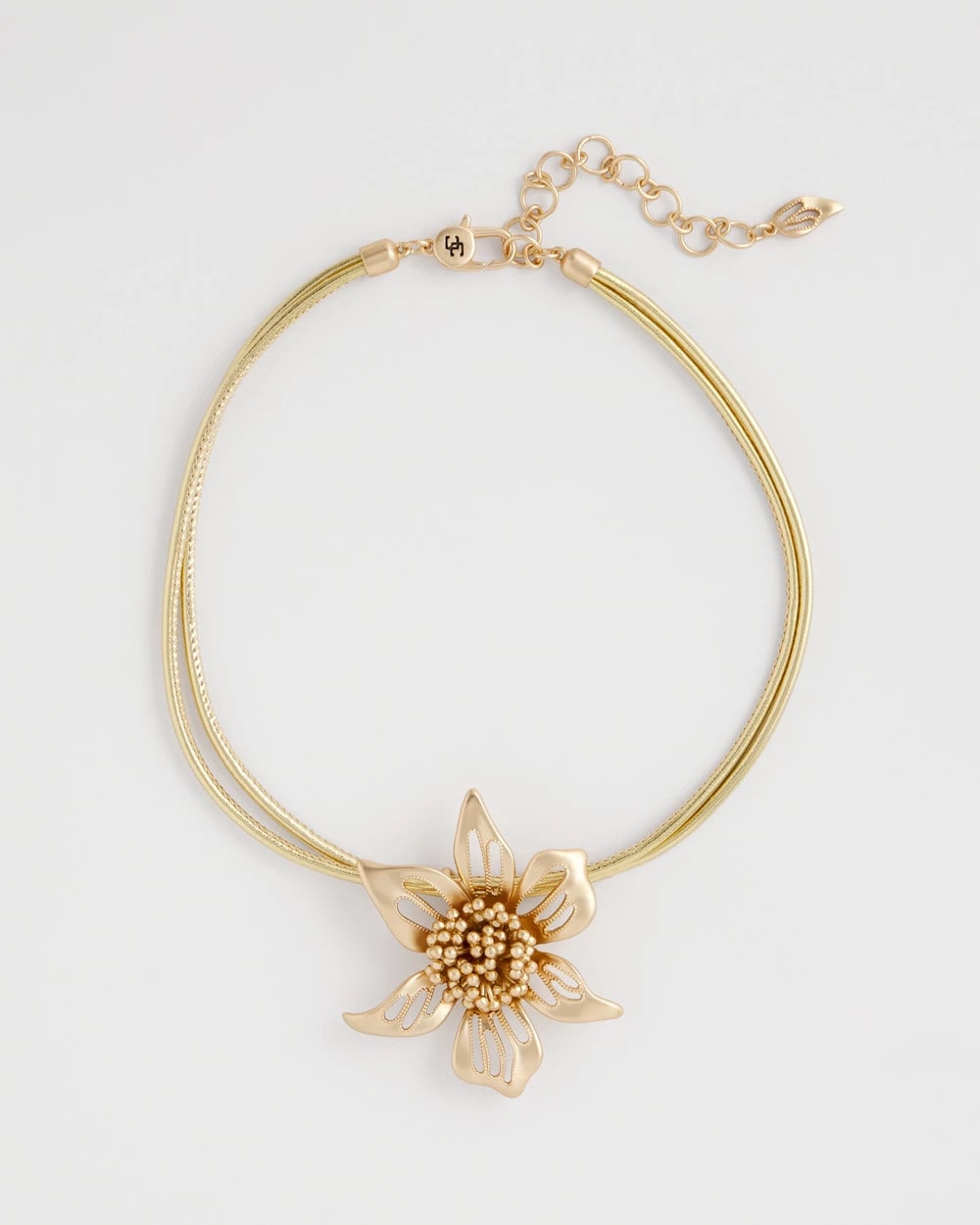 Gold Gold Flower Pendant Necklace
