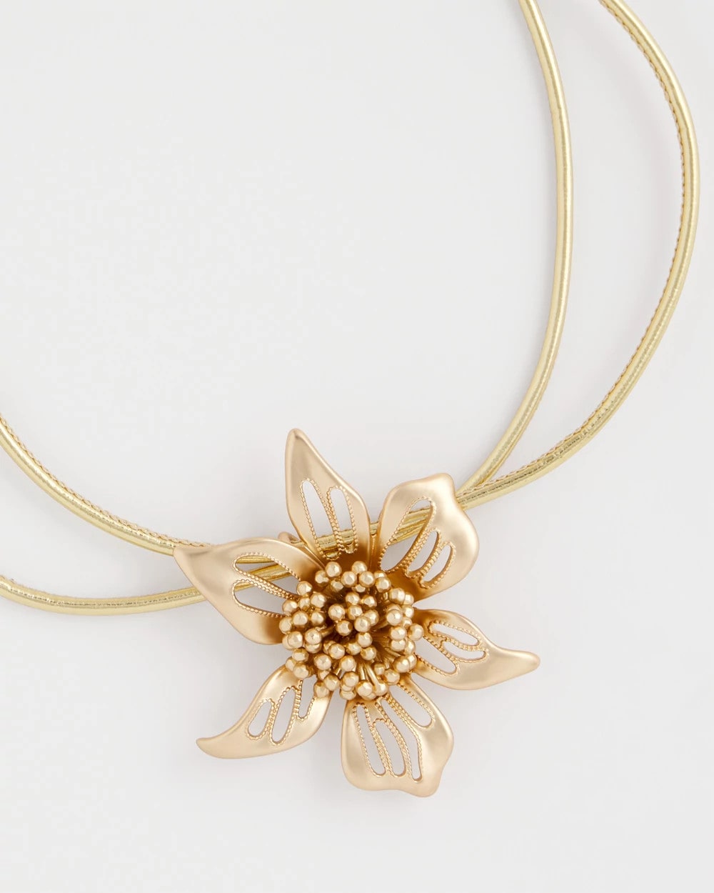 Gold Gold Flower Pendant Necklace