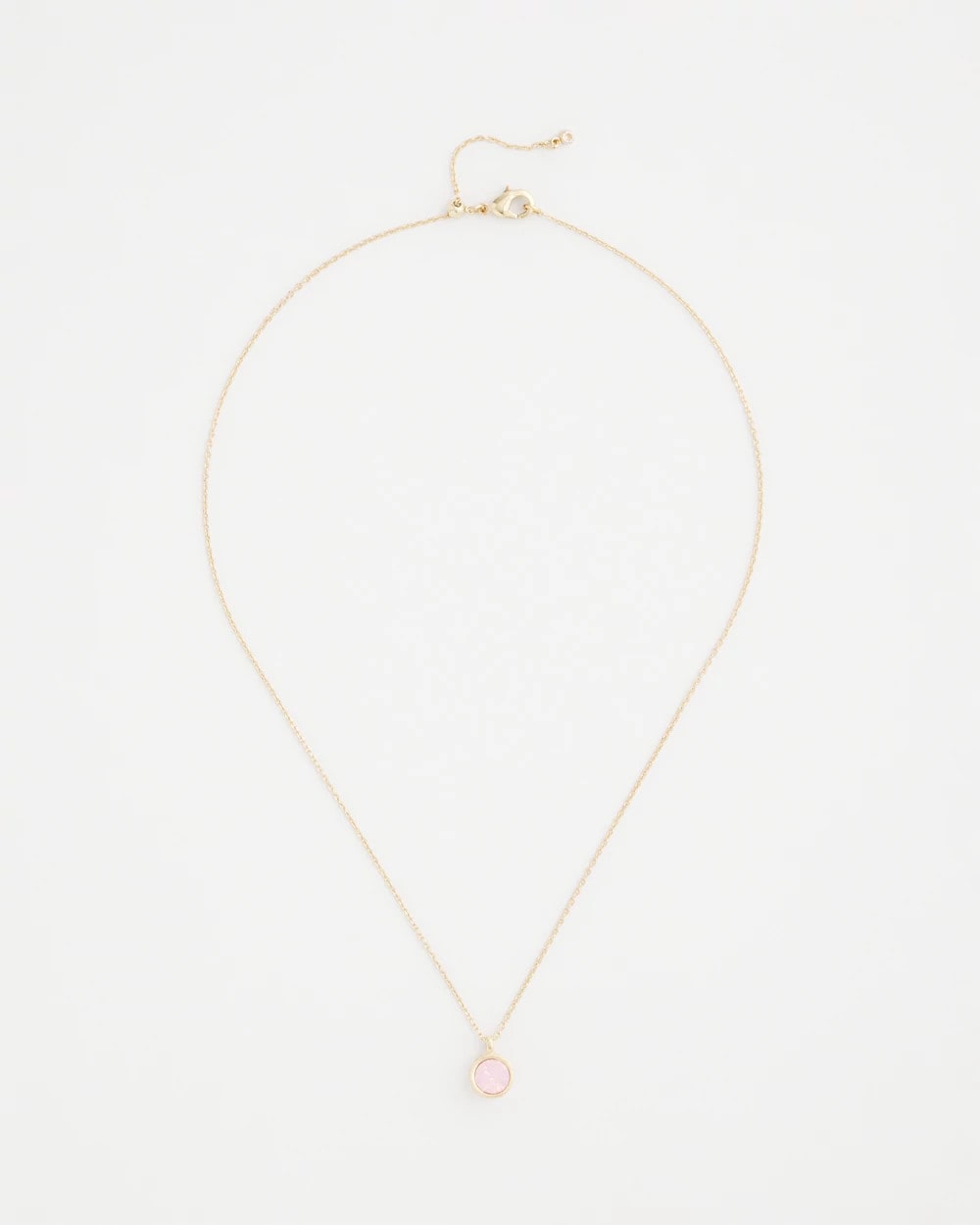 Pink Pink Fine Single Strand Necklace