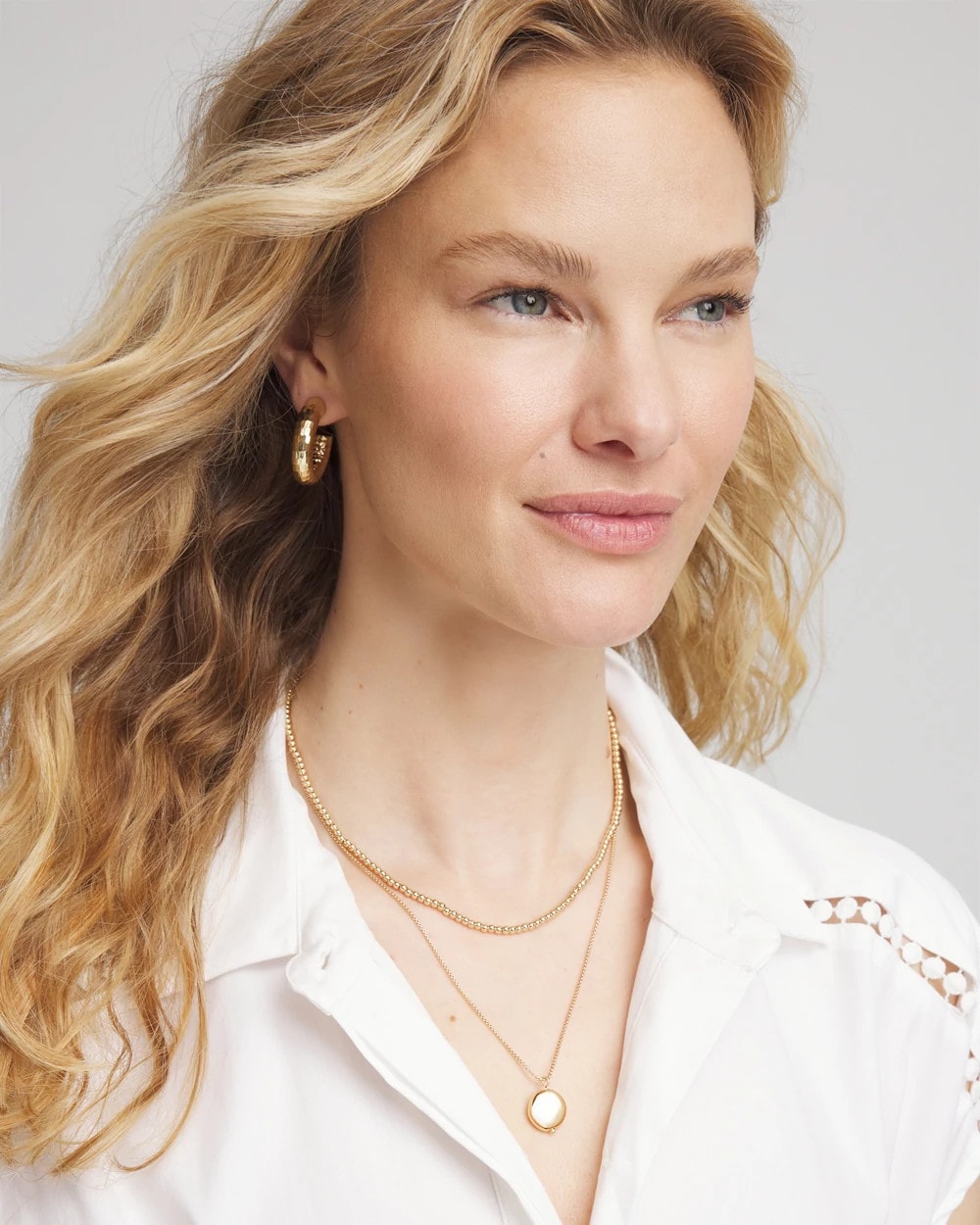 Gold Goldtone Convertible Pendant Necklace