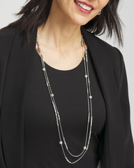 Silver Hexie Multi-Strand Necklace