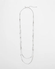 Silver Hexie Multi-Strand Necklace