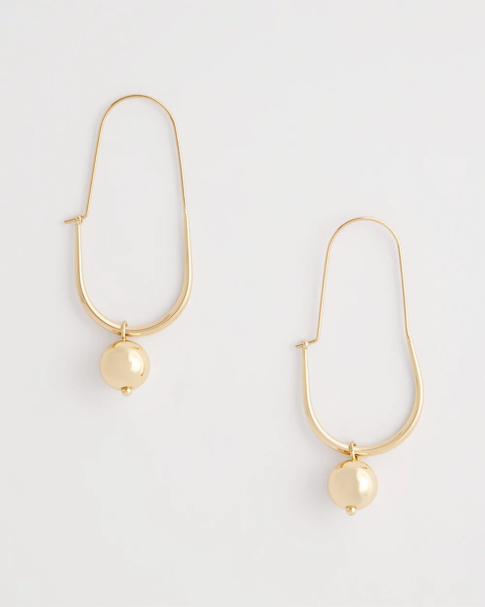 Gold Gold Bead Threader Earrings