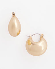 Gold No Droop® Gold-Tone Huggie Hoop Earrings