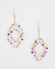 Multi Diamond Shaped Linear Earrings