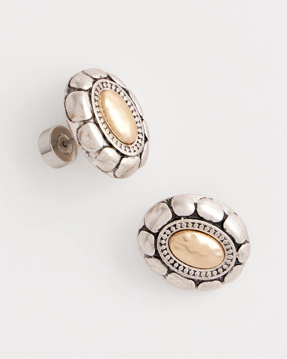 Turquoise Mixed Metal Stud Earrings