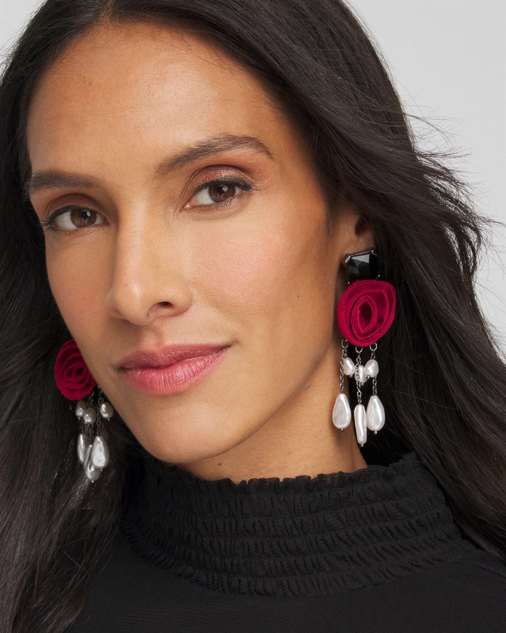 Red Red Rose Drop Earrings