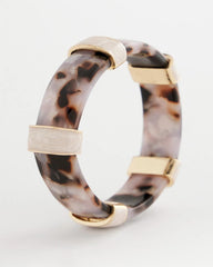 Neutral Tortoise Spider Lily Stretch Bangle